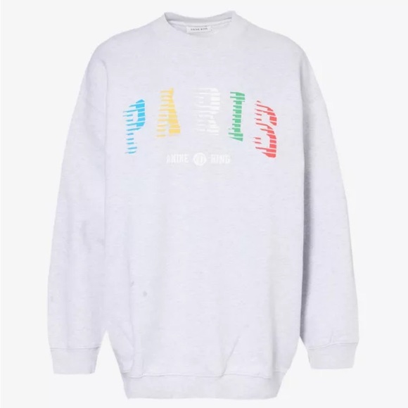 💕Anine Bing Paris Tyler Sweatshirt Gray💕 - Picture 1 of 16